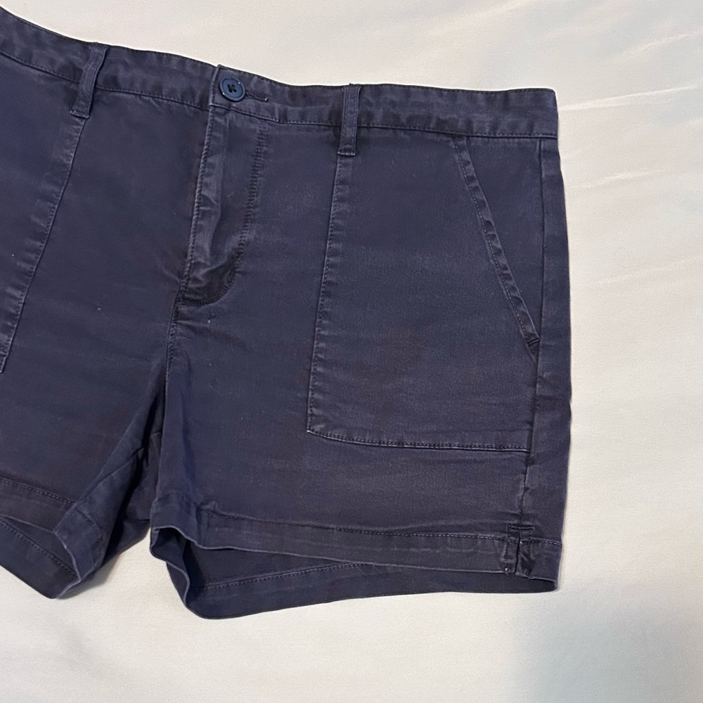 Anthropologie Sanctuary Navy Blue Chino Shorts Size 30 - Picture 2 of 6